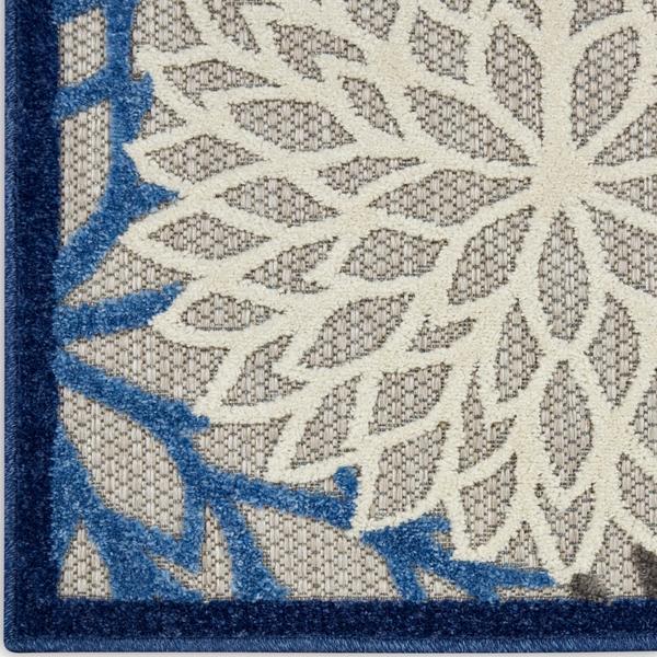 nourison Aloha Floral Blue Outdoor Rug ALH05 Home