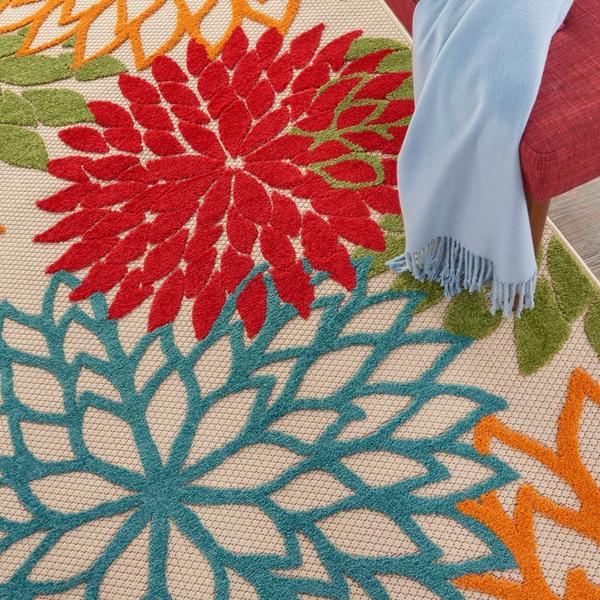 Nourison Aloha Floral Green Outdoor Rug ALH05 Home