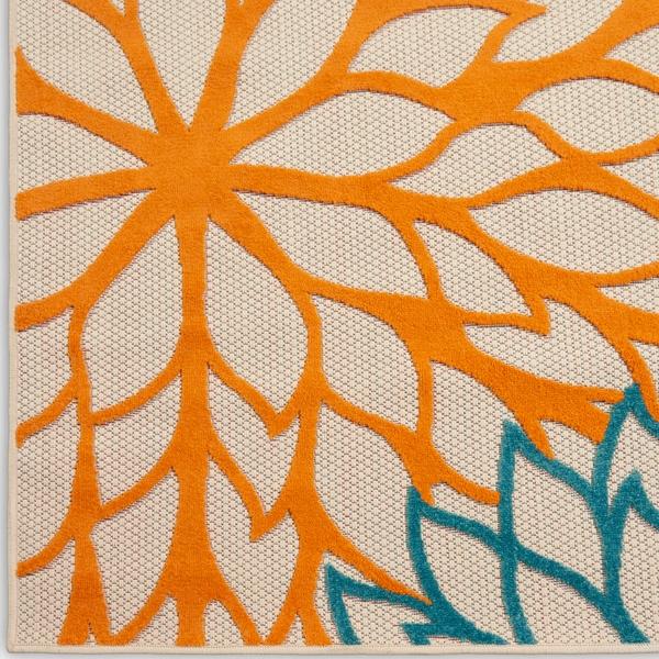 nourison Aloha Floral Green Outdoor Rug ALH05 Home