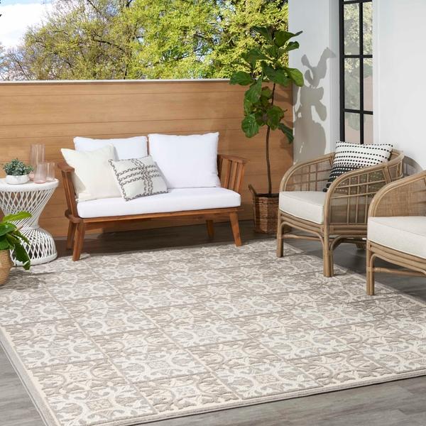 Nourison Aloha Ivory/Grey Outdoor Rug ALH34 Home