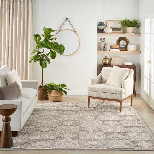 Nourison Aloha Ivory/Grey Outdoor Rug ALH34 Home