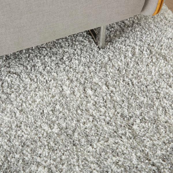 Nourison Ashland Plush Shag Grey Rug ASL01 Home