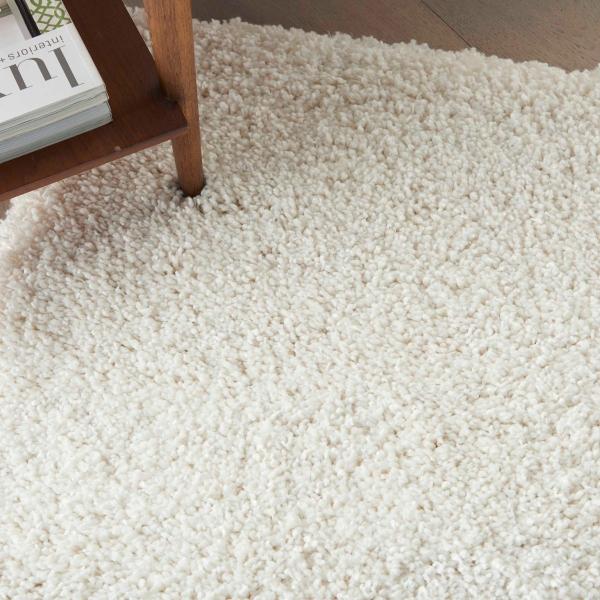 Nourison Ashland Plush Shag White Rug ASL02 Home