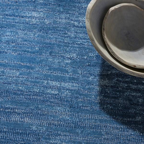 Nourison Calvin Klein Linear Modern Blue Rug LNR01