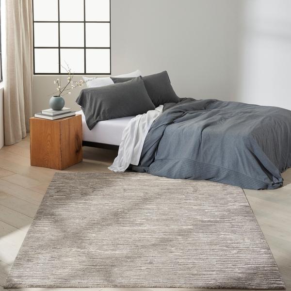 Nourison Calvin Klein Linear Modern Grey Rug LNR01