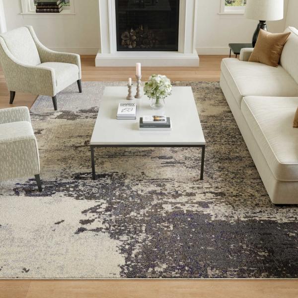Nourison Celestial Abstract Grey Rug CES02 Home