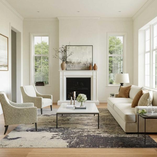 nourison Celestial Abstract Grey Rug CES02 Home