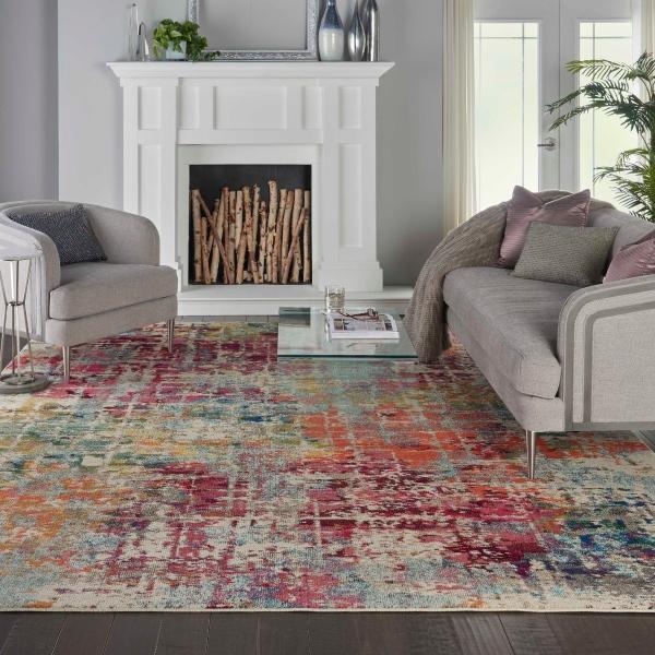 Nourison Celestial Abstract Pink Rug CES13 Home