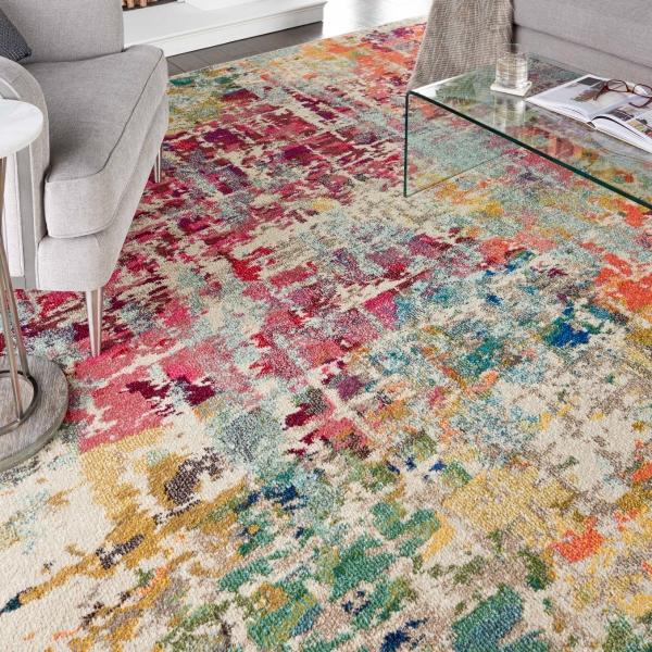 Nourison Celestial Abstract Pink Rug CES13 Home