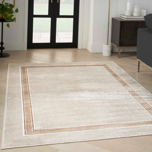 Nourison Classic Bordered Silver Rug GLZ08 Home