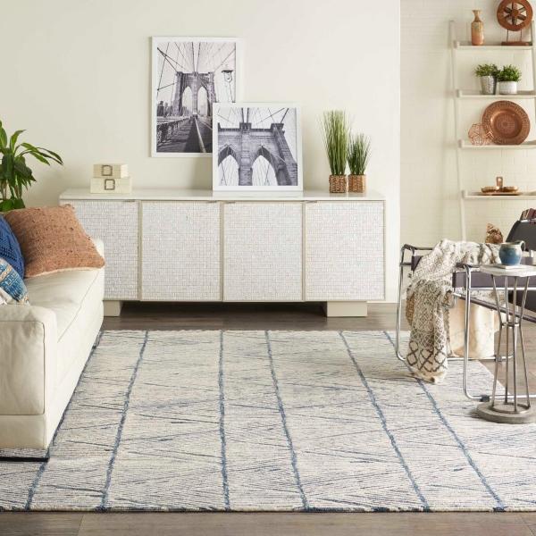 Nourison Colorado Abstract Blue Rug CLR01 Home