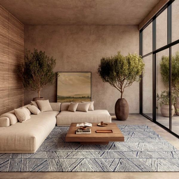nourison Colorado Abstract Blue Rug CLR01 Home