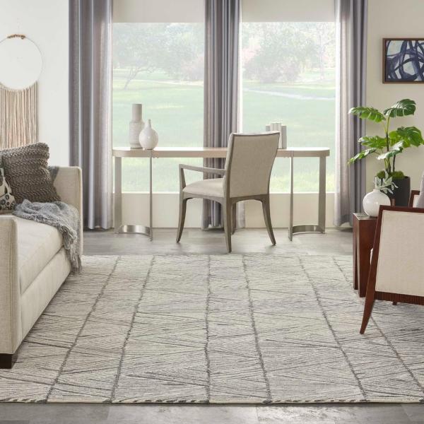 Nourison Colorado Abstract Grey Rug CLR01 Home