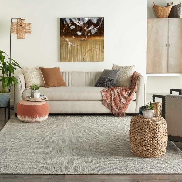 Nourison Colorado Geometric Grey Rug CLR04 Home