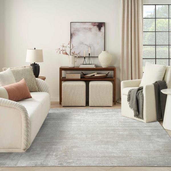 nourison Dekor Grey Indoor only Abstract Rug DEK07