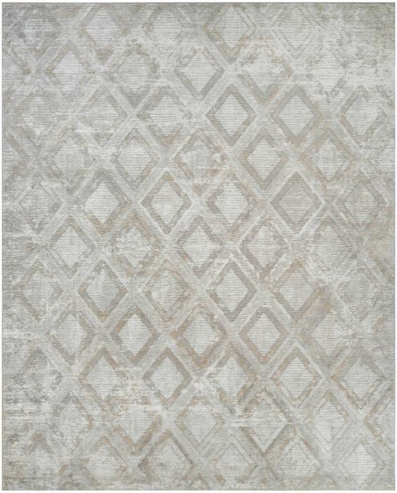 Nourison Dekor Grey Indoor Only Diamond Rug DEK05