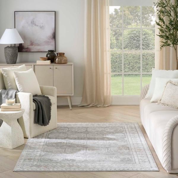 Nourison Dekor Grey Indoor Only Moroccan Rug DEK01