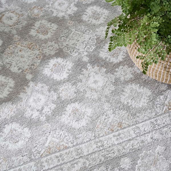 Nourison Dekor Grey Indoor Only Persian Rug DEK02