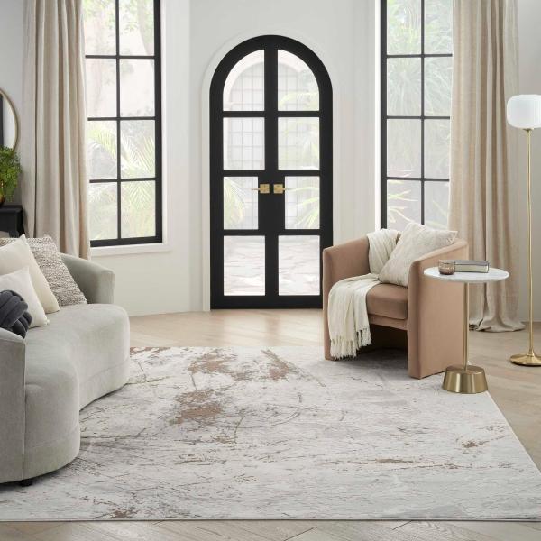 nourison Desire Abstract Beige/Grey Rug DSR04 Home