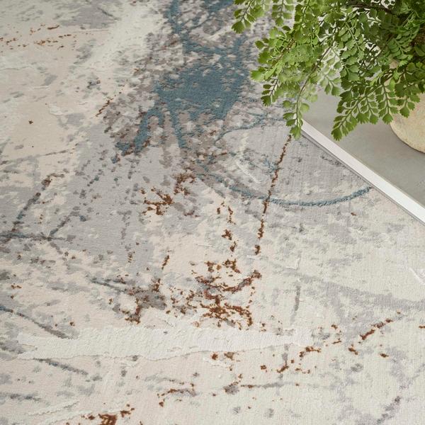 Nourison Desire Abstract Blue/Grey Rug DSR04 Home