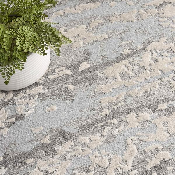 Nourison Divine Abstract Aqua Blue Rug DIV11 Home