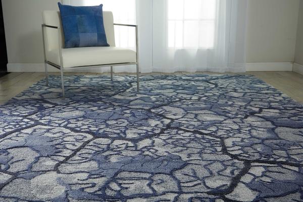 Nourison Divine Abstract Blue Rug DIV02 Home