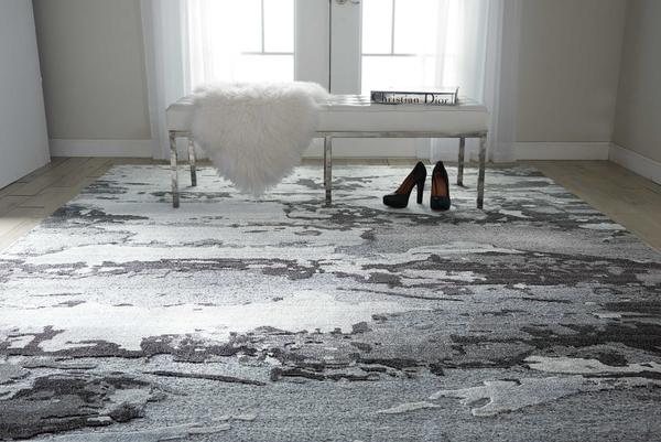 Nourison Divine Abstract Grey Rug DIV07 Home