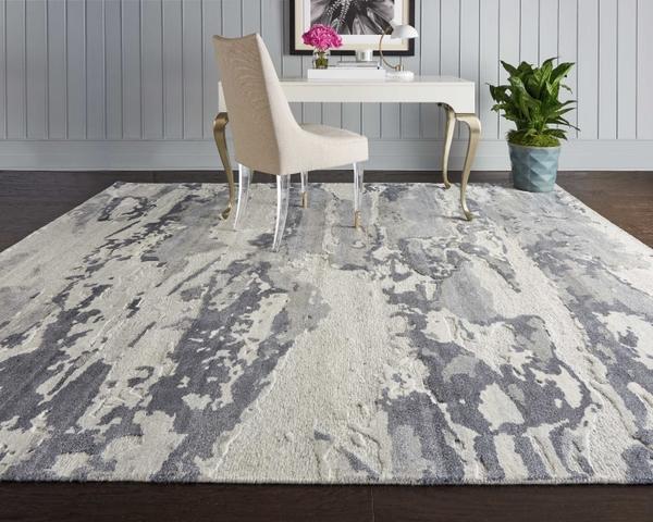 Nourison Divine Abstract Slate Blue Rug DIV04 Home
