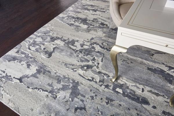 Nourison Divine Abstract Slate Blue Rug DIV04 Home