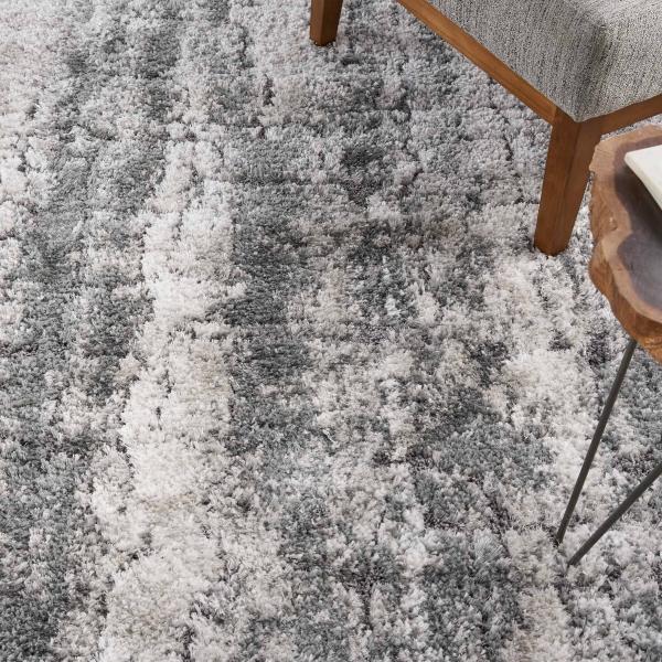Nourison Dreamy Shag Abstract Grey Rug DRS01 Home