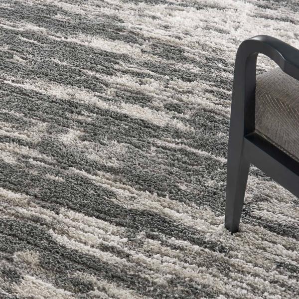 Nourison Dreamy Shag Abstract Grey Rug DRS02 Home