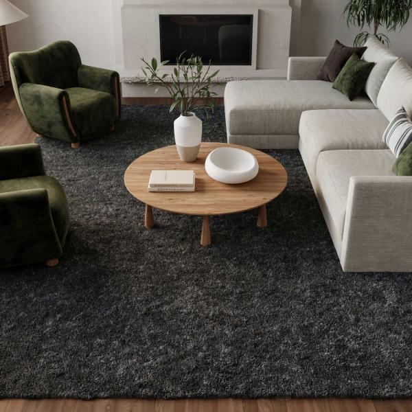 Nourison Dreamy Shag Grey Rug DRS05 Home