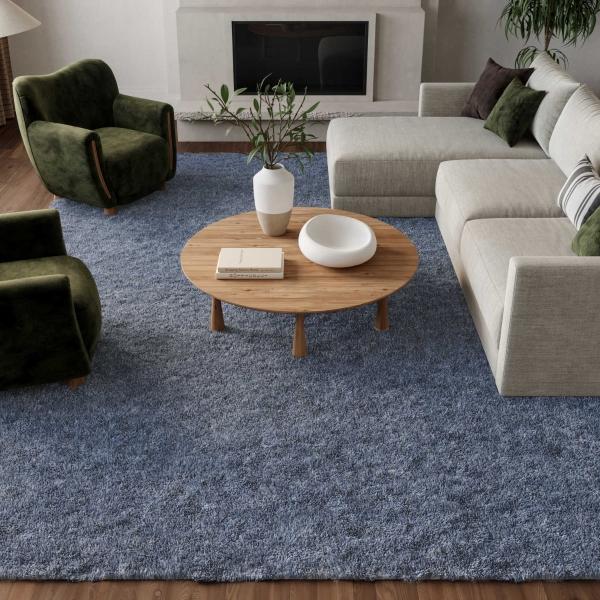Nourison Dreamy Shag Light Blue Rug DRS05 Home