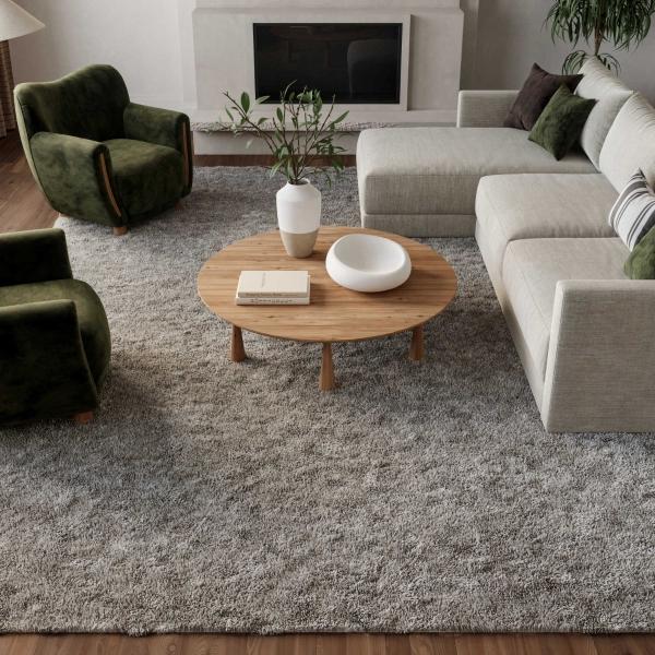 Nourison Dreamy Shag Silver Grey Rug DRS05 Home