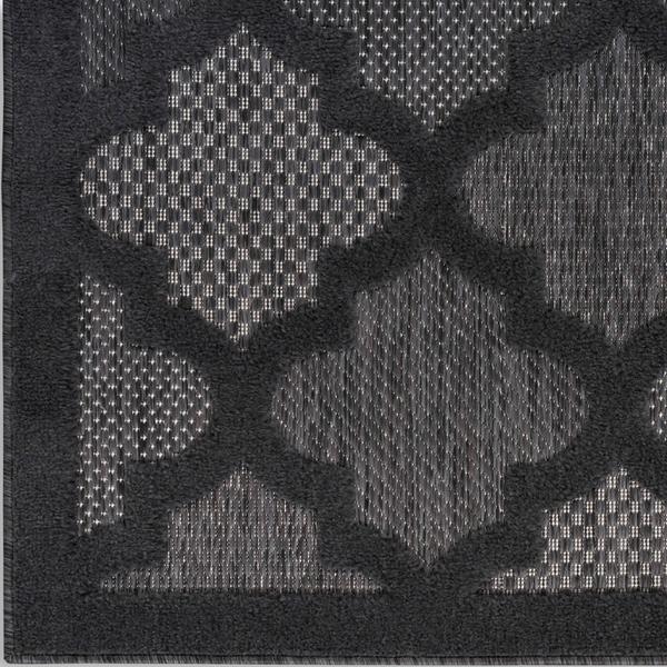 nourison Nourison Easy Care NES01 Charcoal/Black Rug