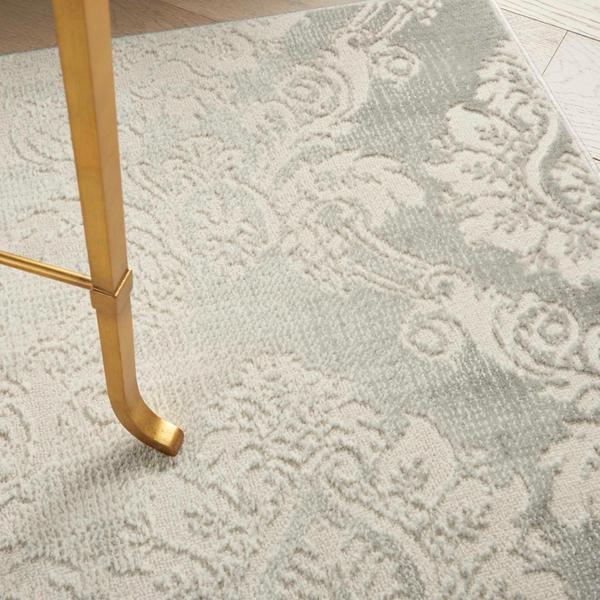 Nourison Elation Rustic Damask Grey Rug ETN03 Home