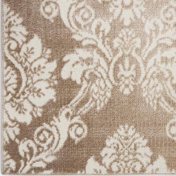nourison Elation Rustic Damask Tan Rug ETN03 Home
