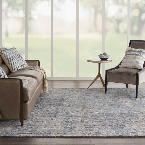 Nourison Ellora Abstract Blue/Grey Rug ELL04 Home