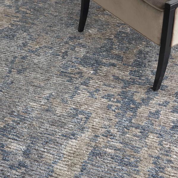 Nourison Ellora Abstract Blue/Grey Rug ELL04 Home