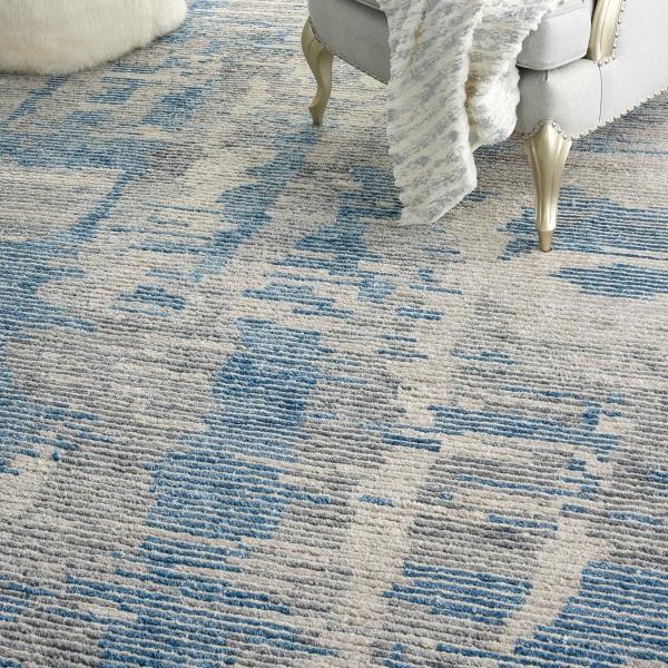 Nourison Ellora Abstract Blue Rug ELL01 Home