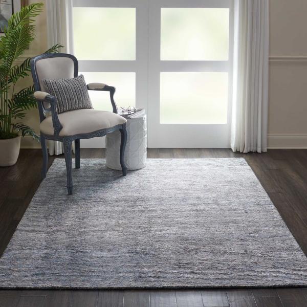 Nourison Ellora Abstract Slate Blue Rug ELL03 Home