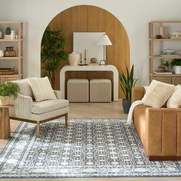 Nourison Grace Blue Indoor Only Persian Rug GCE01