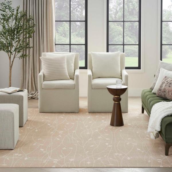 Nourison Grafix Beige Indoor Only Floral Rug GRF15