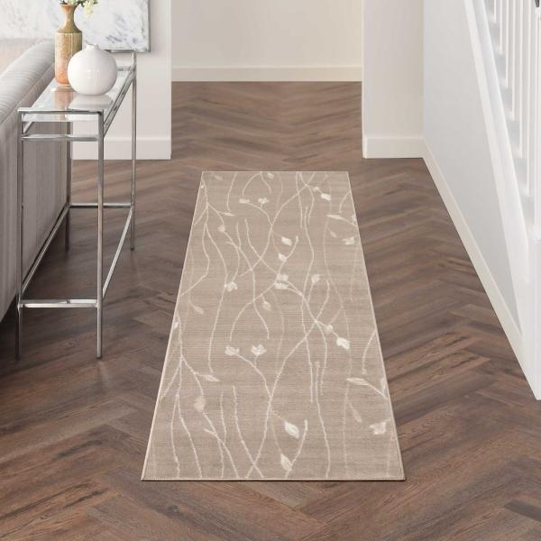 Nourison Grafix Beige Indoor Only Floral Rug GRF15