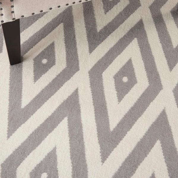 Nourison Grafix Modern Diamond Grey Rug GRF18 Home