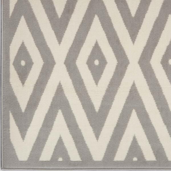 nourison Grafix Modern Diamond Grey Rug GRF18 Home
