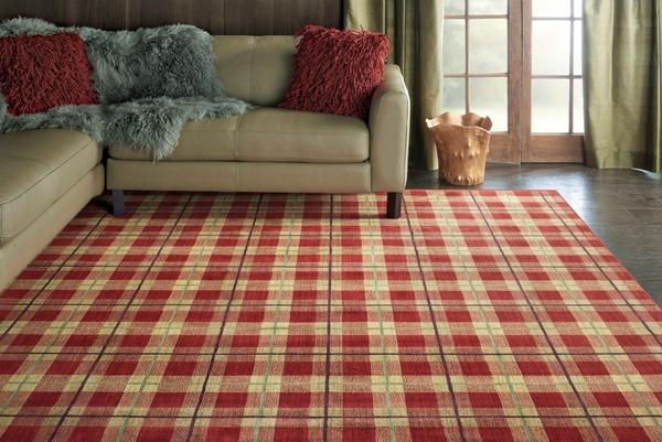 Nourison GRAND TARTAN PT48 RED BROADLOOM CARPET