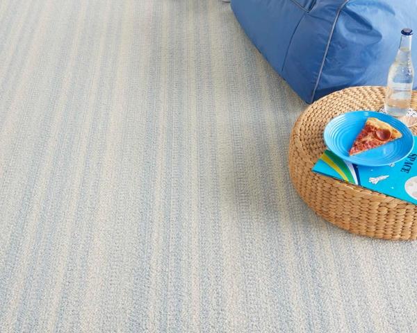 Nourison HALO STRIPE HLST SOFT BLUE