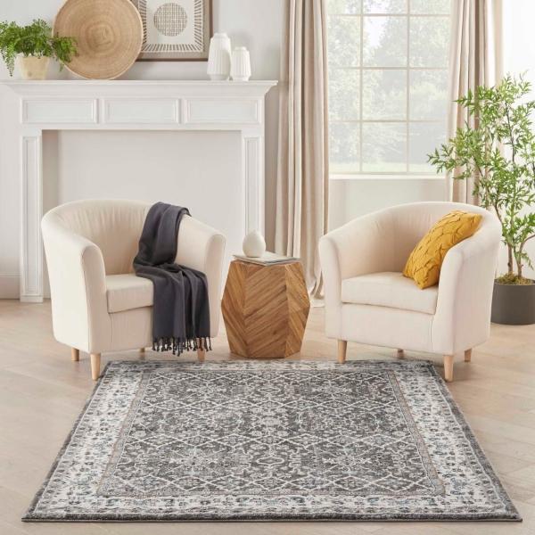 nourison Nourison Home American Manor AMR01 Grey/Ivory Area Rug