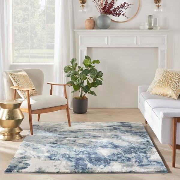nourison Nourison Home American Manor AMR03 Blue/Ivory Area Rug